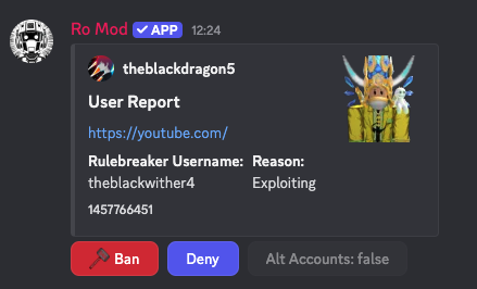 Ban Management Example